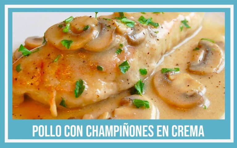 pollo a la crema con champiñones
