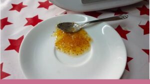 prueba del plato mermelada